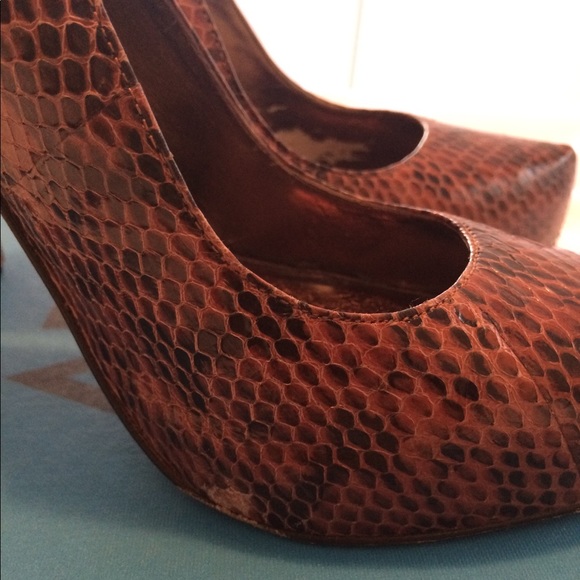 Allen B Schwartz brown slingback heels size 6 - Picture 6 of 7